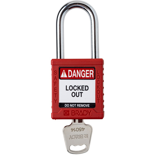 Velocity Lockout Padlock, Red, Keyed Different, Nylon, 1-1/2" Width D. Morneault & Fils