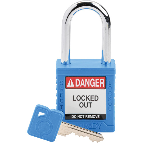 Velocity Lockout Padlock, Blue, Keyed Different, Nylon, 1-1/2" Width D. Morneault & Fils