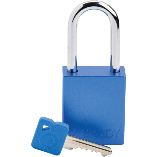 Lockout Padlock, Safety Padlock, Keyed Different, Aluminum, 1-1/2" Width D. Morneault & Fils