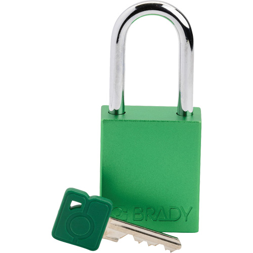 Lockout Padlock, Safety Padlock, Keyed Different, Aluminum, 1-1/2" Width D. Morneault & Fils