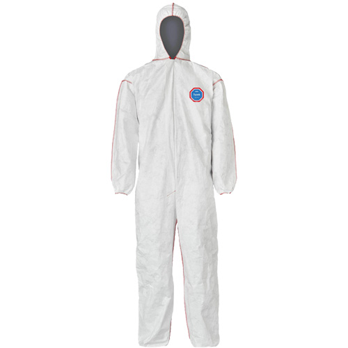 SFR Coveralls with Hood, Medium, White, Tyvek&reg; 400 D. Morneault & Fils