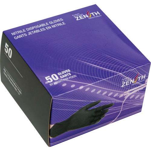 Vending Pack Disposable Gloves, X-Large, Nitrile, 5-mil, Powder-Free, Black, Class 2 D. Morneault & Fils