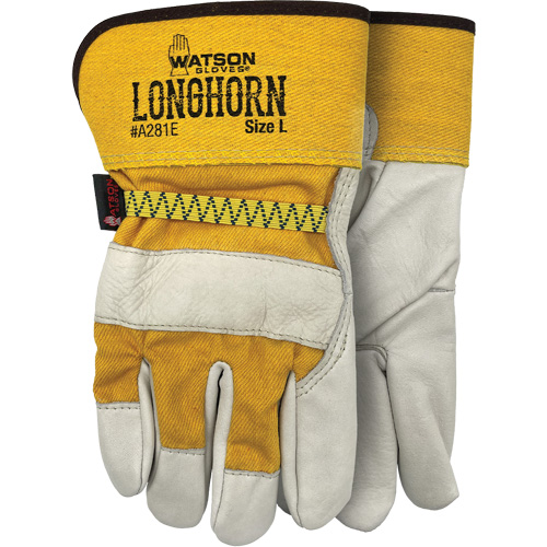 Longhorn Gloves, Large, Grain Cowhide Palm D. Morneault & Fils