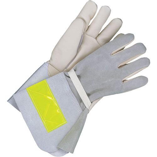 Gants de travail doubl&eacute;s avec poignet de 5", Cuir fleur de vache, Taille 10 D. Morneault & Fils