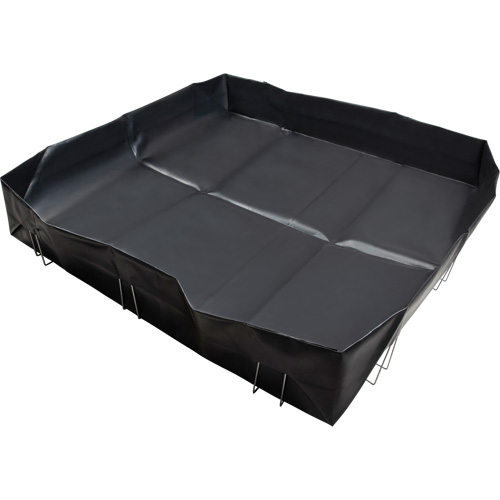 Berme &agrave; support en fil m&eacute;tallique, Capacit&eacute; 748 gal. US, 10' la x 10' lo x 12" h, Support en L D. Morneault & Fils