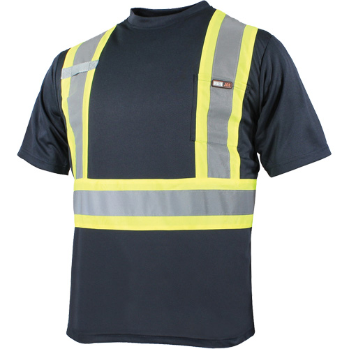 T-shirt &agrave; manches courtes et s&eacute;chage rapide, Polyester, Petit, Bleu marine D. Morneault & Fils
