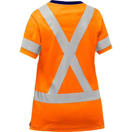 Bisley&reg; Women's X-Back Short Sleeve Shirt, Poly-Cotton, Small, High Visibility Orange D. Morneault & Fils