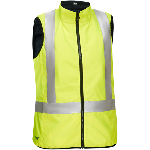 Veste bouffante, enveloppante et r&eacute;versible avec X au dos Bisley pour femmes, Jaune lime haute visibilit&eacute;, 3T-Grand, Polyester D. Morneault & Fils