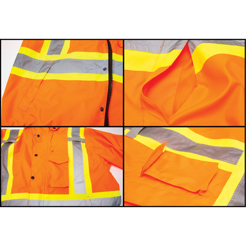 Waterproof 7-in-1 Winter Parka, High Visibility Orange, 3X-Large D. Morneault & Fils
