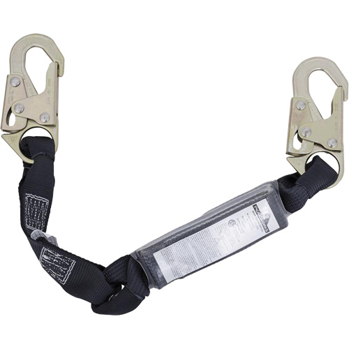 SA-5200-2.5 Shock Absorbing Lanyard, 2.5', Snap Hook Center, Snap Hook Leg Ends, Polyester D. Morneault & Fils