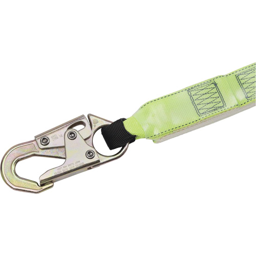 SA-6402-4 Shock Absorbing Lanyard, 4', Form Hook Center, Snap Hook Leg Ends, Polyester D. Morneault & Fils