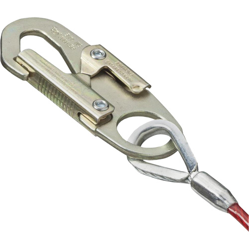 SA-5500-4 Shock Absorbing Lanyard, 4', Snap Hook Center, Snap Hook Leg Ends, Galvanized Steel D. Morneault & Fils