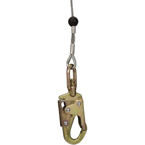 SRL-73303-96 Cable Self-Retracting Lifeline with Recovery, 96', Galvanized Steel, Swivel D. Morneault & Fils
