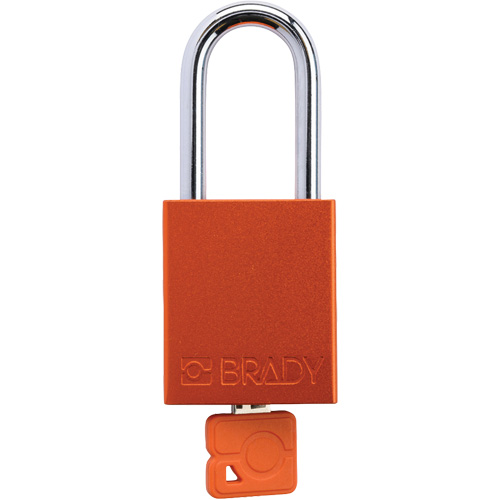 Cadenas de verrouillage de s&eacute;curit&eacute; Velocity Plus, Orange, Cl&eacute;s identiques, Aluminium, Largeur de 1-1/2" D. Morneault & Fils
