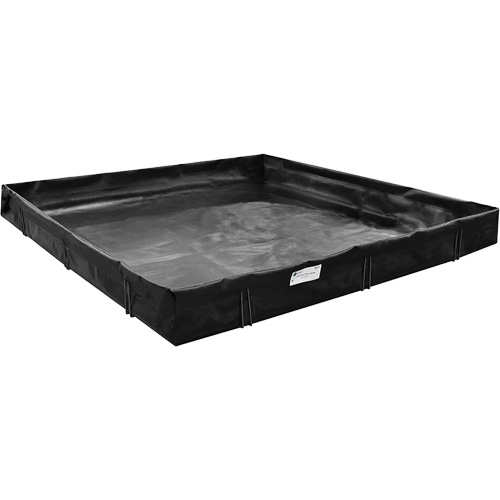 Spill Containment Berm, 2244 US gal. Capacity, 30' W x 10' L x 1" H, L-Bracket D. Morneault & Fils