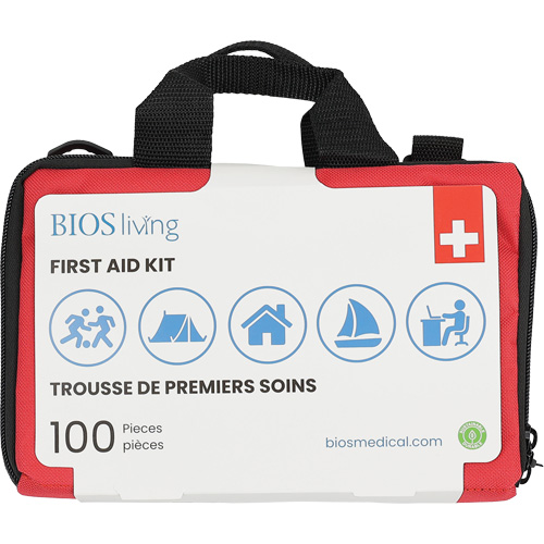 100-Piece Home & Travel First Aid Kit, Nylon Bag D. Morneault & Fils