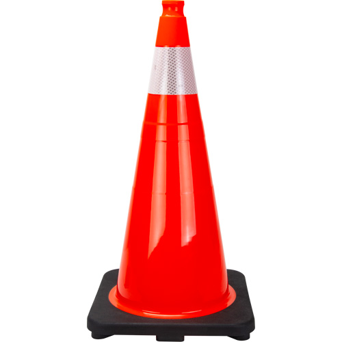 Premium Traffic Cone, 28", Orange, 4" Reflective Collar(s) D. Morneault & Fils