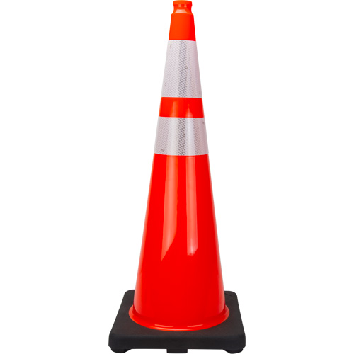 Premium Traffic Cone, 36", Orange, 4" & 6" Reflective Collar(s) D. Morneault & Fils
