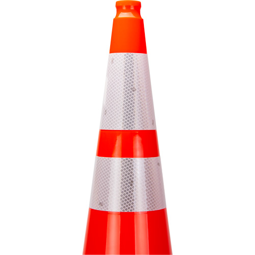 Premium Traffic Cone, 36", Orange, 4" & 6" Reflective Collar(s) D. Morneault & Fils