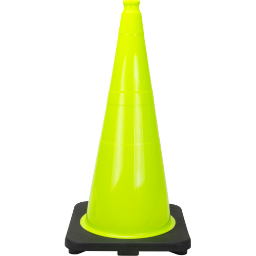 Premium Traffic Cone, 28", Lime Green D. Morneault & Fils