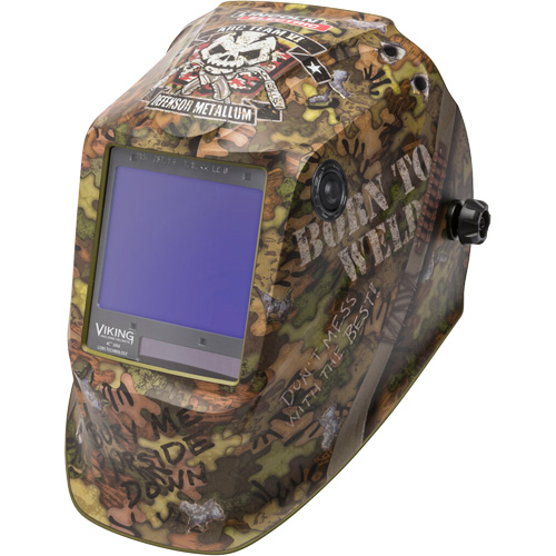 Masque de soudage VIKING 3350 Born To Weld, 3,74" lo x 3,34" la Champ de vision, Teinte 5 - 13 D. Morneault & Fils