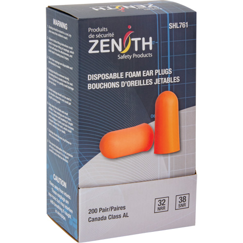 Foam Earplugs, Pair - Polybag D. Morneault & Fils