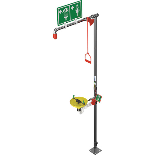 Douche combin&eacute;e avec cuvette ouverte en ABS et entr&eacute;e sup&eacute;rieure, Socle D. Morneault & Fils