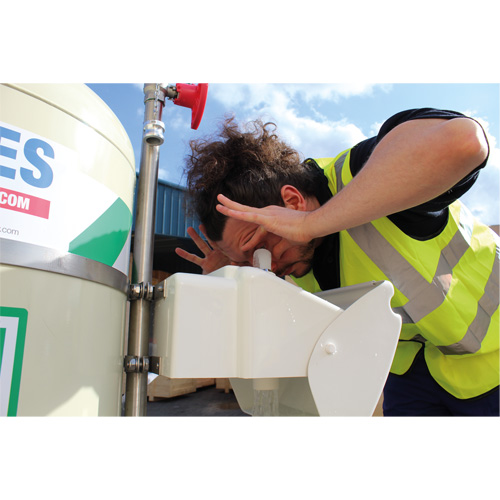 Mobile Self-Contained Emergency Safety Shower with Eye & Face Wash, 30 gal. Capacity, Meets None D. Morneault & Fils