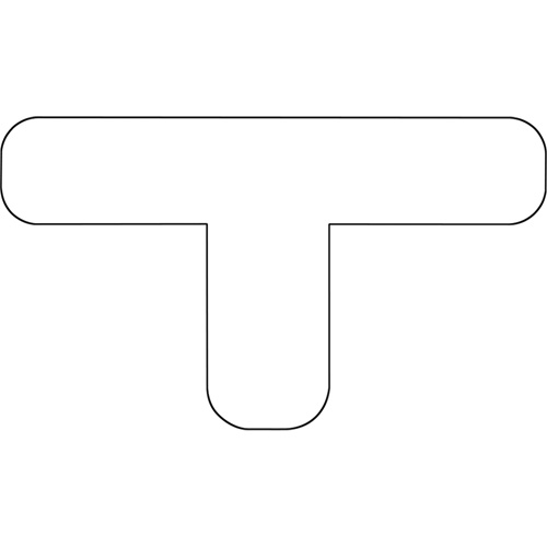 Formes pour le marquage des planchers, T, 9,5" lo x 6,5" la, Blanc, Vinyle D. Morneault & Fils