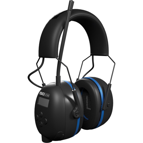 Black & Blue Air Defender AM/FM BT Earmuffs, Headband Style, 25 dB D. Morneault & Fils
