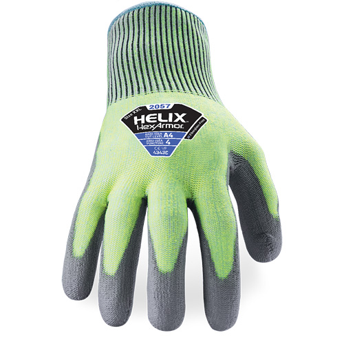 Gants r&eacute;sistant &agrave; la coupe & l'abrasion Helix 2057, Taille 6/T-petit, Calibre 13, Rev&ecirc;tement Polyur&eacute;thane, Enveloppe en PEHP, ASTM ANSI niveau A4/EN 388 niveau C D. Morneault & Fils