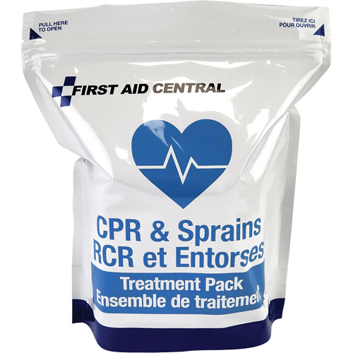 9 articles pour la RCR et le soin des entorses pour la trousse d'intervention d'urgence de premiers soins D. Morneault & Fils