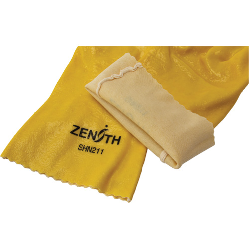 Gants &agrave; fini rugueux et r&eacute;sistants aux produits chimiques, Taille 9, 12" lo, PVC, Doublure en Interlock, 47-mil D. Morneault & Fils