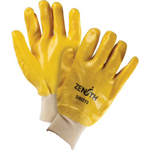 Gants &agrave; fini rugueux et r&eacute;sistants aux produits chimiques, Taille 9, 10" lo, PVC, Doublure en Interlock, 47-mil D. Morneault & Fils