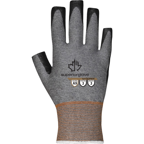 Ultra-Thin Open-Finger Gloves, Size 5, 21 Gauge, Nitrile Coated, TenActiv Shell, ASTM ANSI Level A9 D. Morneault & Fils