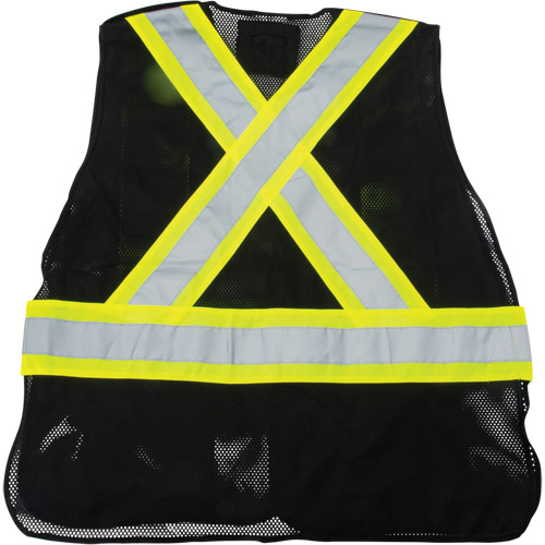 CSA Compliant Surveyor Vest, Black, Medium, Polyester D. Morneault & Fils