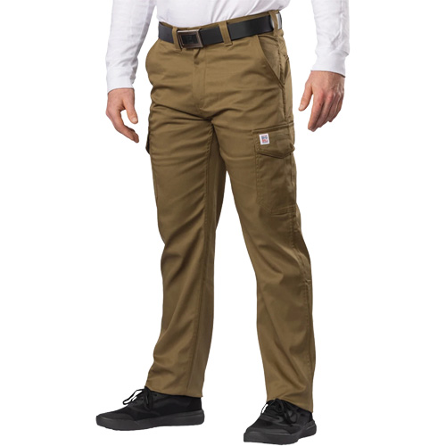 Big Flex Cargo Pants, Poly-Cotton/Spandex, Military Olive Green, Size 46, 30 Inseam D. Morneault & Fils