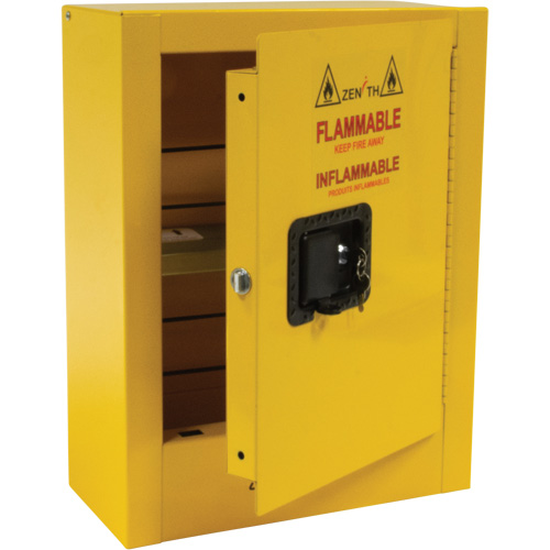 Mini Flammable Safety Cabinet, 2 Gal., 1 Door, 17" W x 22" H x 8" D D. Morneault & Fils