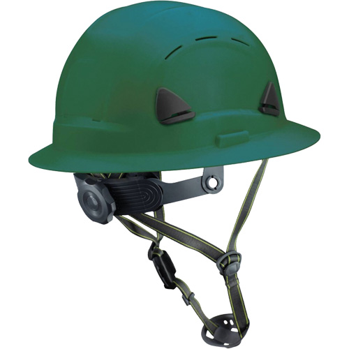 Fibre Metal Climbing Style Helmet with Full Brim, Meets CSA Type 2, Ratchet Suspension, Vented D. Morneault & Fils