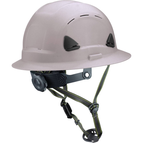 Fibre Metal Climbing Style Helmet with Full Brim, Meets CSA Type 2, Ratchet Suspension, Vented D. Morneault & Fils