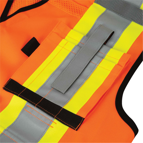 6680 High-Visibility Antimicrobial Mesh-Back Surveyor Vest, High Visibility Orange, Small, Polyester D. Morneault & Fils
