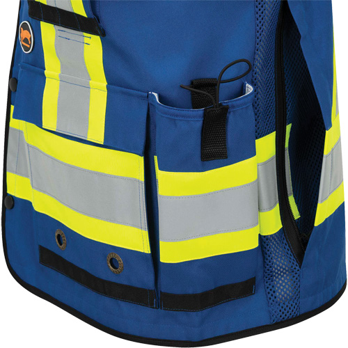 6681 High-Visibility Antimicrobial Mesh-Back Surveyor Vest, Royal Blue, Small, Polyester D. Morneault & Fils