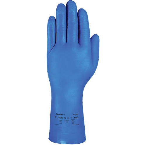 AlphaTec&reg; 37-501 Blue Medium-Duty Chemical-Resistant Gloves, Size 7, 13" L, Nitrile, 16.5-mil D. Morneault & Fils