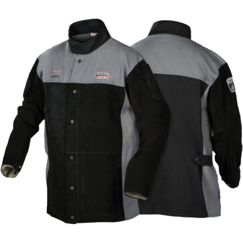 XVI Series Heavy-Duty FR Welding Jacket, Leather, Medium, Black D. Morneault & Fils