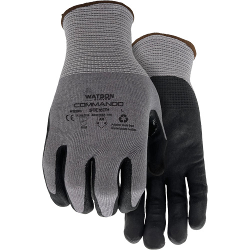 Gants r&eacute;sistant &agrave; la coupe 338 Commando, Taille Petit, Calibre 18, Rev&ecirc;tement Mousse de nitrile, Enveloppe en PEHP/Polyester/Spandex/Acier inoxydable, ASTM ANSI niveau A8/EN 388 niveau F D. Morneault & Fils
