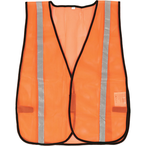 Compact Mesh Safety Vest, High Visibility Orange, Polyester D. Morneault & Fils