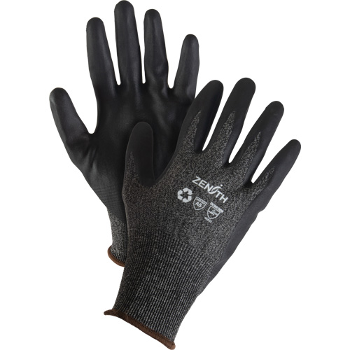 Gants &eacute;cologiques, l&eacute;gers, et r&eacute;sistants &agrave; la coupe, &agrave; haute dext&eacute;rit&eacute;, Taille 10, Calibre 21, Rev&ecirc;tement Mousse de nitrile, Enveloppe en Acier inoxydable/PEHP/rPET, ASTM ANSI niveau A5 D. Morneault & Fils