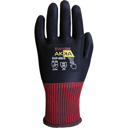 KOP-500 High Cut-Protection Gloves, Size 11, 13 Gauge, Polyurethane Coated, Nylon/HPPE/Spandex/Graphene Shell, ASTM ANSI Level A5/EN 388 Level E D. Morneault & Fils