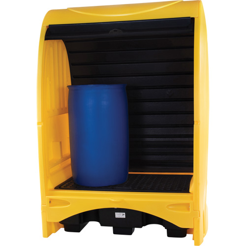 2-Drum Hard Cover Spill Pallet, 43.11" L x 61.61" W x 83.07" H, 1433 lbs. Load Capacity D. Morneault & Fils