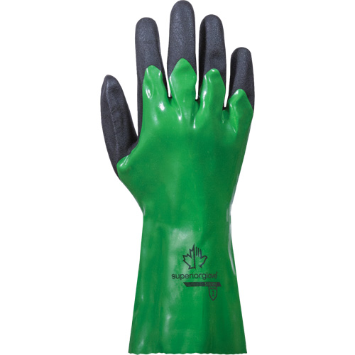 SolvStop Chemical-Resistant Gloves, Size 7, 12" L, PVC D. Morneault & Fils